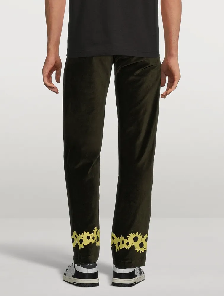 Flower Velvet Pants