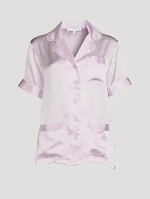 Short-Sleeve Silk Shirt