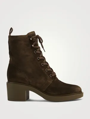Foster Suede Lace-Up Ankle Boots