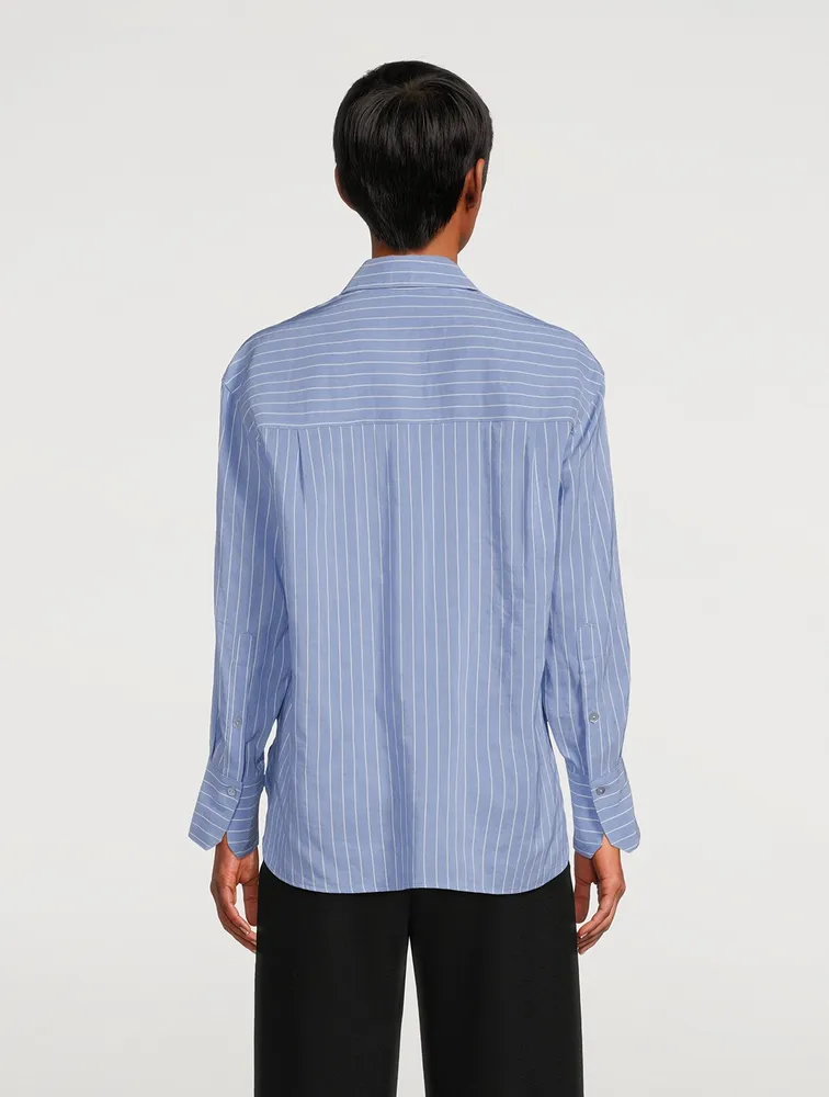 Linen And Cotton Striped Shirt