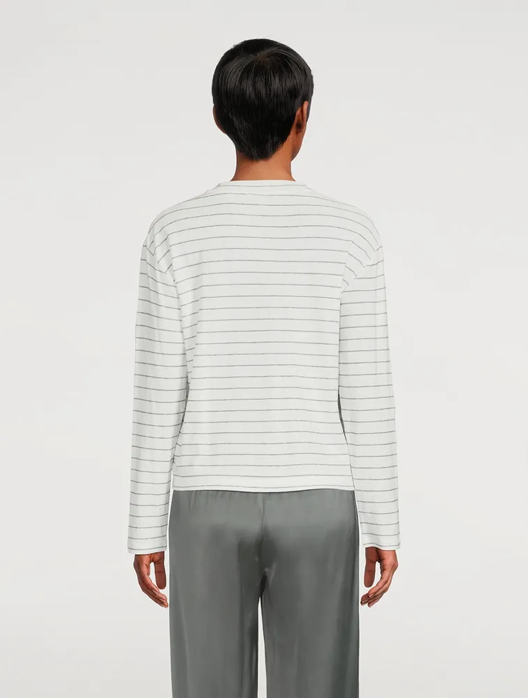 Long-Sleeve T-Shirt Stripe Print