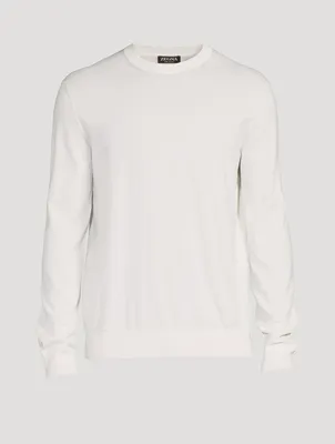 Cotton And Cashmere Crewneck Sweater