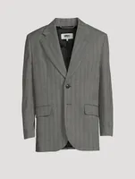 Single-Breasted Jacket Striped Print
