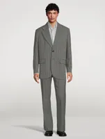 Single-Breasted Jacket Striped Print