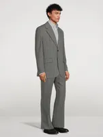 Single-Breasted Jacket Striped Print