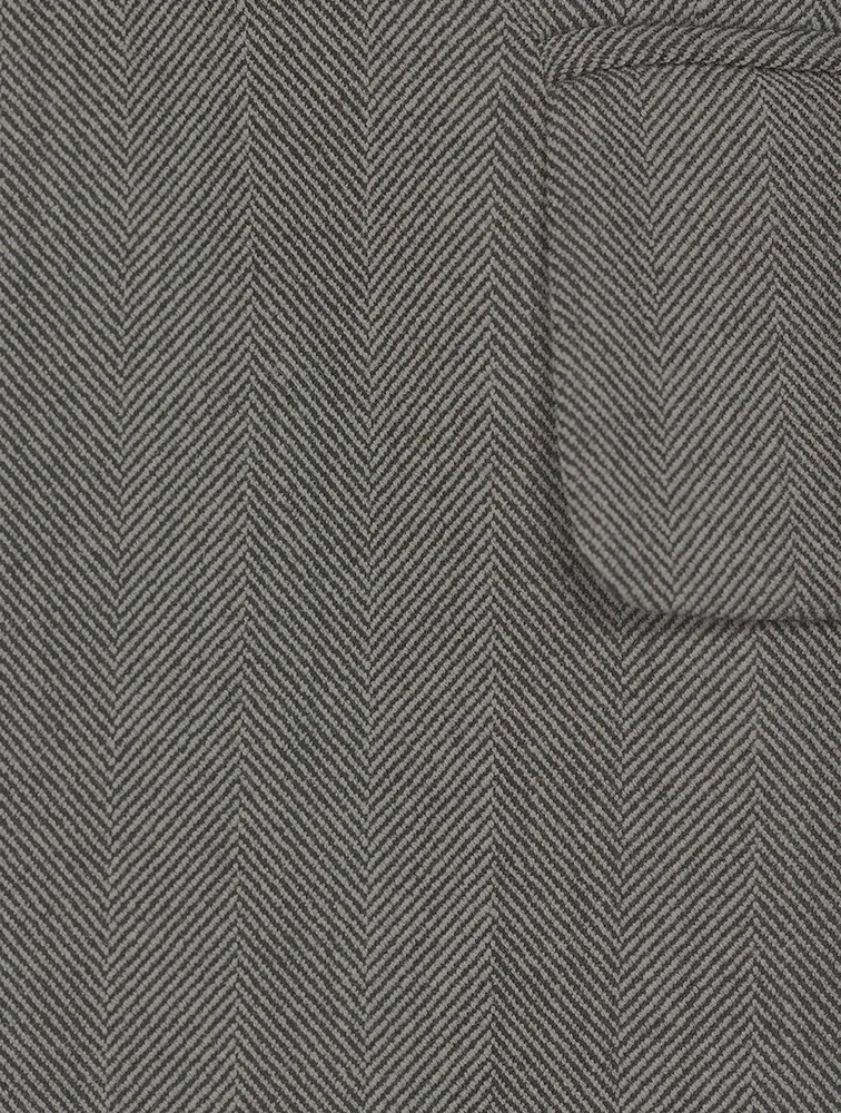 Single-Breasted Jacket Striped Print