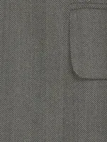 Single-Breasted Jacket Striped Print