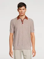 Cotton And Silk Polo Shirt