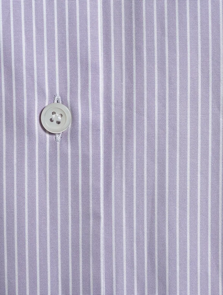 Poplin Shirt Pinstripe Print