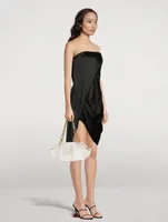 Crepe Satin Bustier Dress