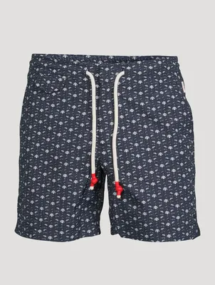 Standard Mid-Length Swim Shorts Bandana Print