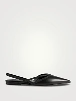 Leather Slingback Ballet Flats