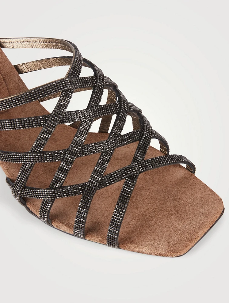 Suede Wedge Mules