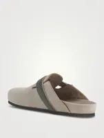 Suede Clogs