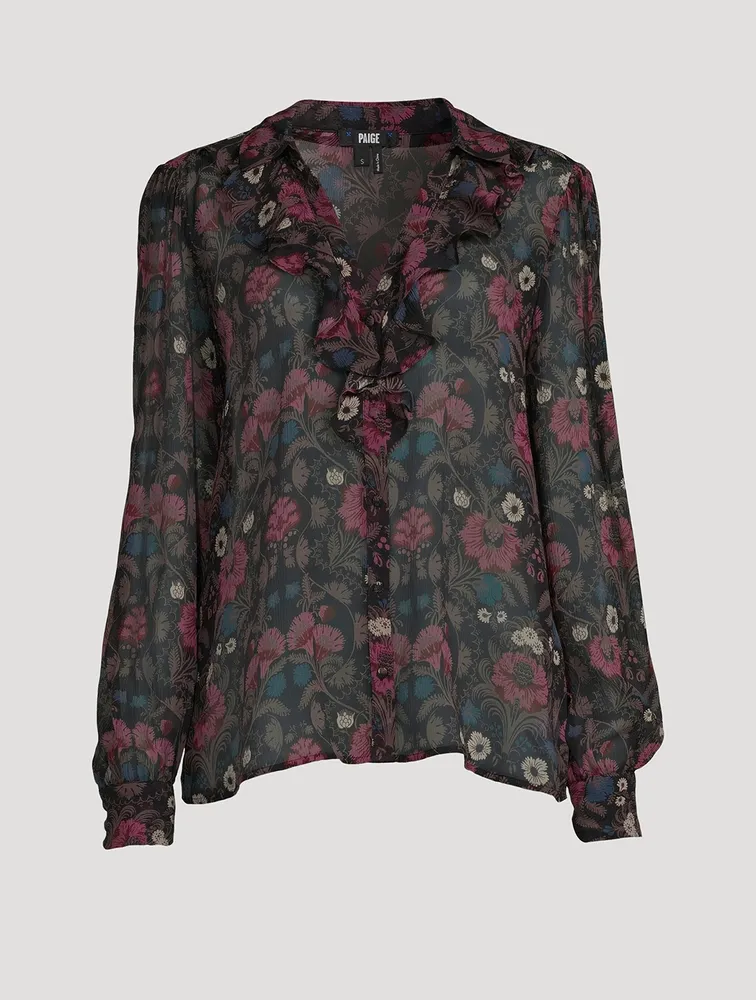 Jodelle Silk Shirt Floral Print