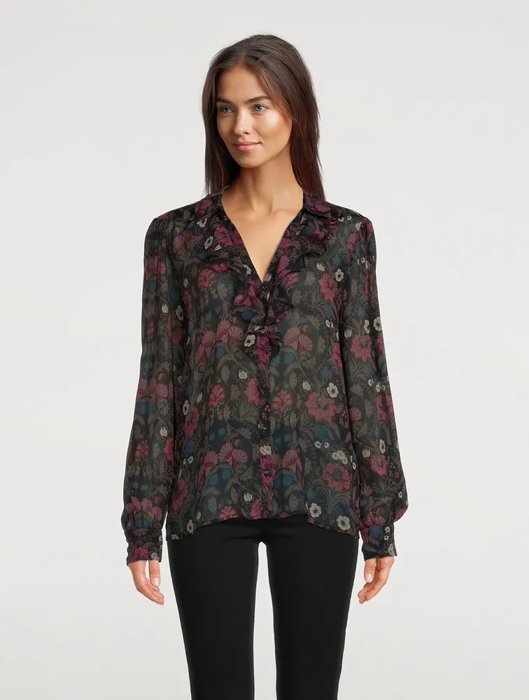 Jodelle Silk Shirt Floral Print