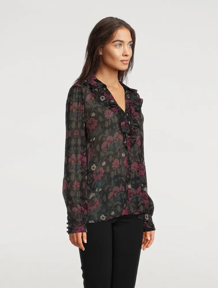 Jodelle Silk Shirt Floral Print