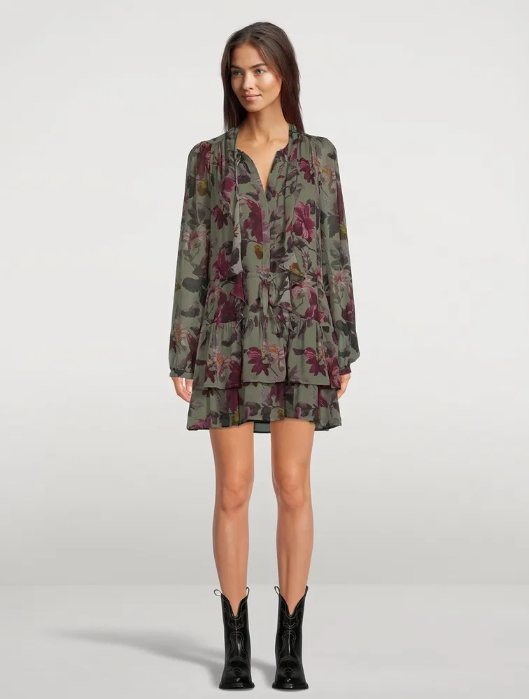 Elynne Silk Dress Floral Print