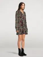 Elynne Silk Dress Floral Print