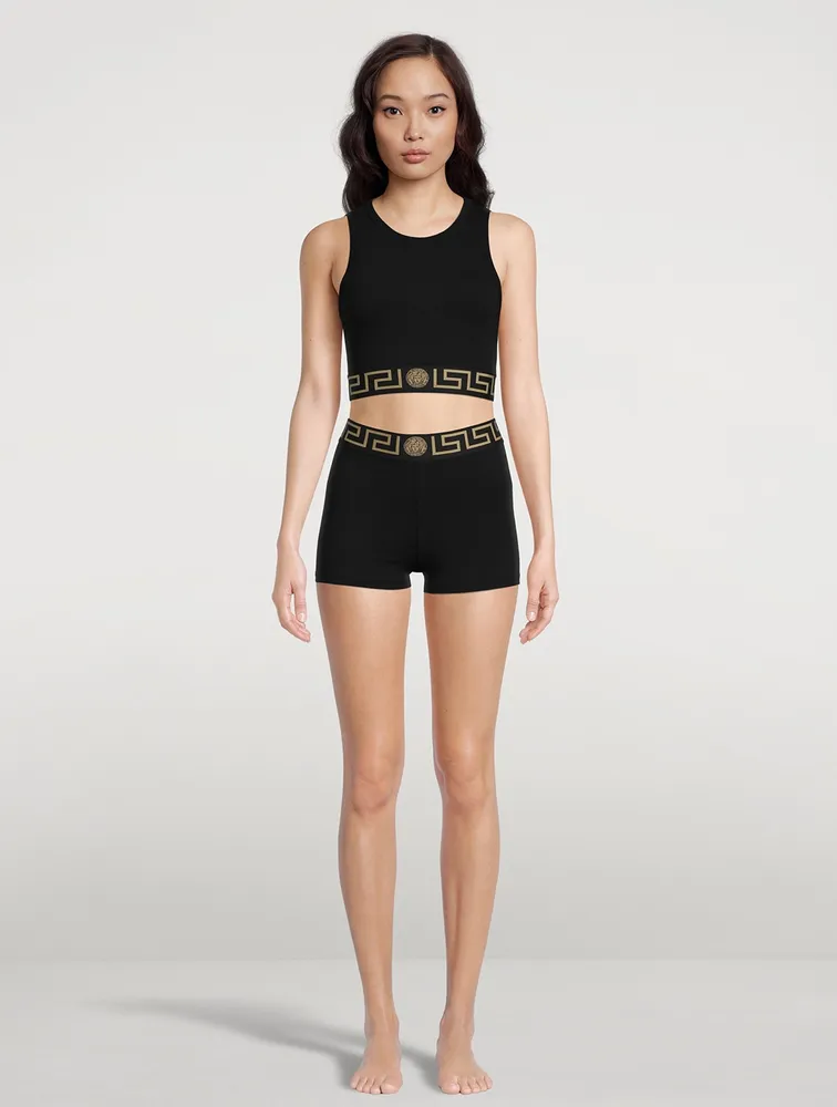 Greca Border Crop Top