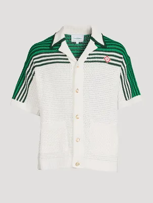 Tennis Crochet Short-Sleeve Shirt