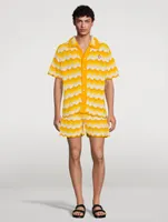 Wavy Gradient Crochet Shorts