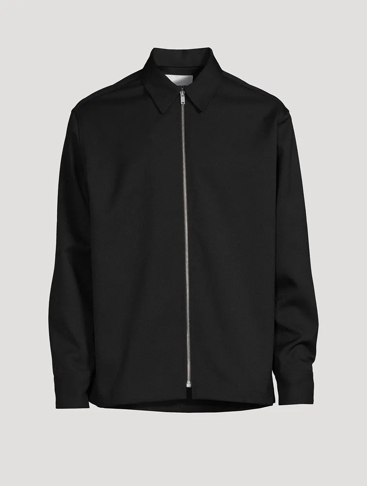 Recycled Polyester Gabardine Zip Shirt