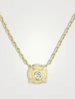 Solitaire 14K Gold Brilliant Round Lab Grown Diamond Necklace