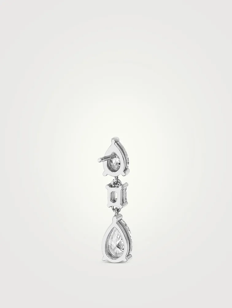 VRAI Del Sol Drop Earrings | 14K White Gold