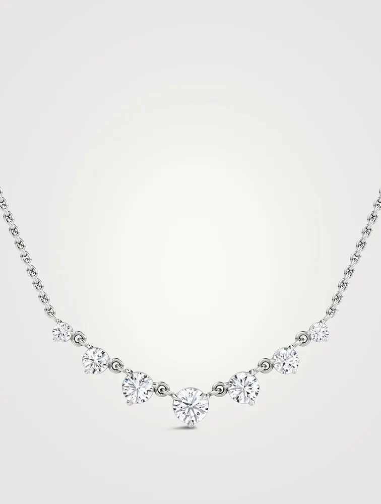 VRAI x Brides 14K White Gold Linked Lab Grown Diamond Tennis Necklace