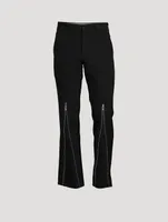 Wool And Linen Pants With Zipper