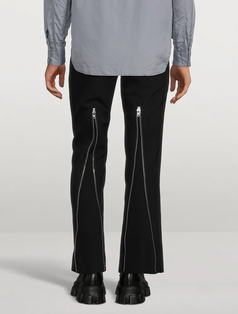 Wool And Linen Pants With Zipper