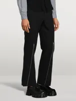 Wool And Linen Pants With Zipper