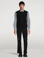 Wool And Linen Pants With Zipper