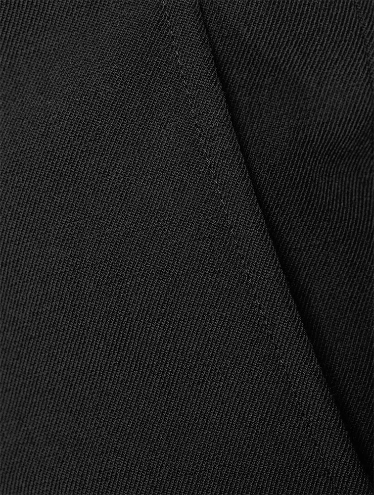 Wool And Linen Pants With Zipper