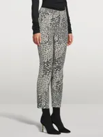 The Dazzler Straight-Leg Ankle Jeans Shadow Leopard Print
