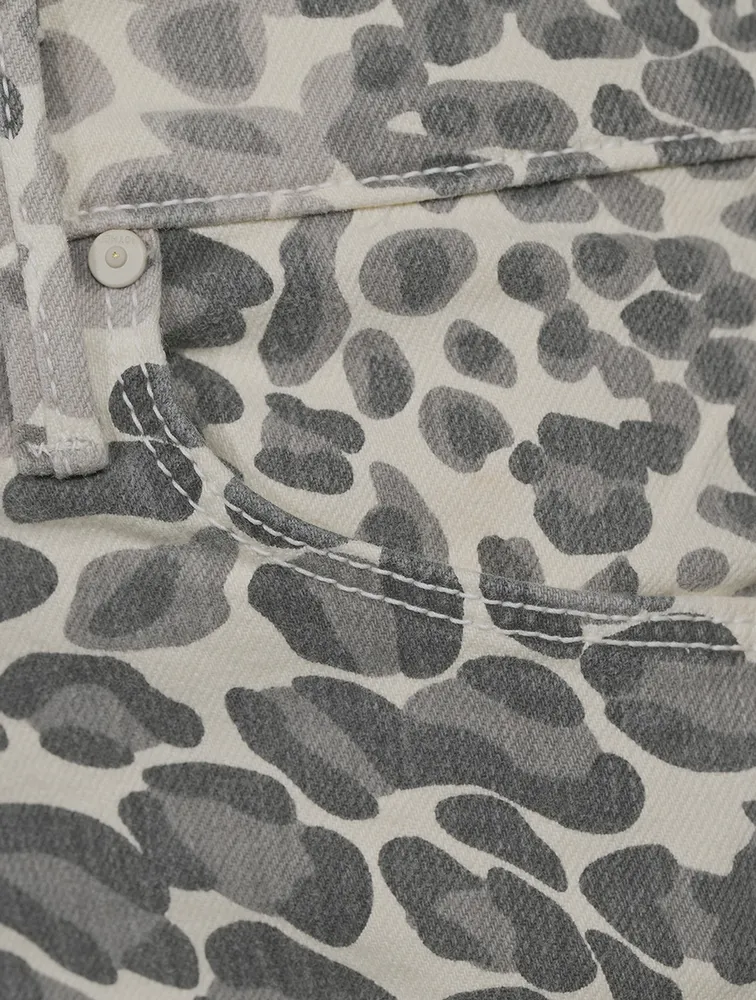 The Dazzler Straight-Leg Ankle Jeans Shadow Leopard Print