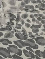 The Dazzler Straight-Leg Ankle Jeans Shadow Leopard Print