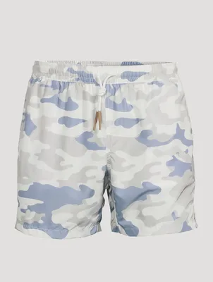 Beach Swim Shorts Camo Print