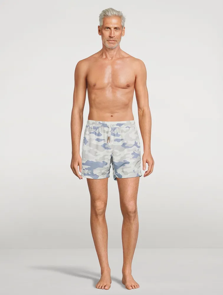 Beach Swim Shorts Camo Print