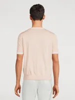 Cotton Short-Sleeve Sweater