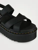 Voss II Quad Leather Platform Sandals