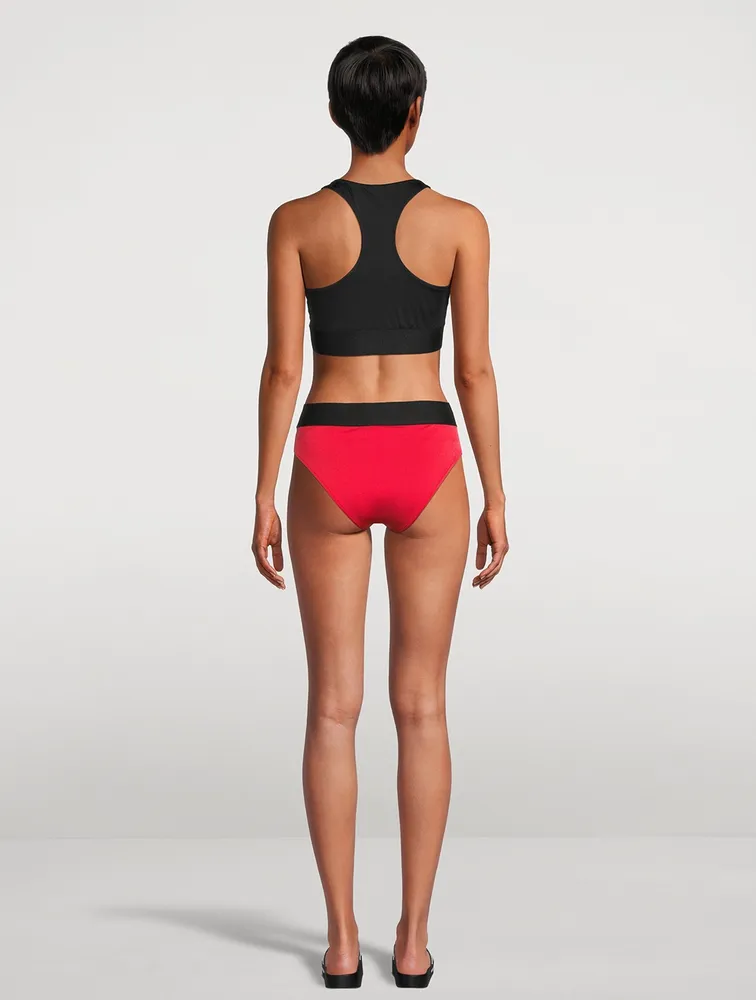 Two-Piece High-Leg Bikini Swim Set