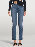 Mari High-Rise Slim Straight Jeans