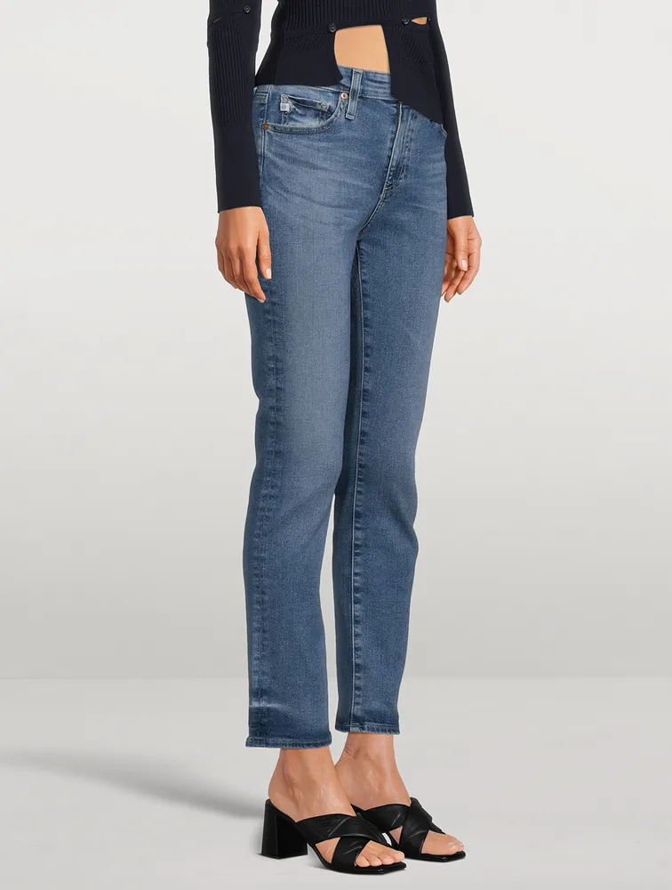 Mari High-Rise Slim Straight Jeans