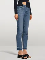 Mari High-Rise Slim Straight Jeans