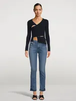 Mari High-Rise Slim Straight Jeans