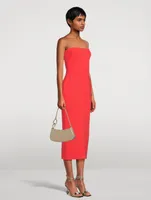 Callan Strapless Crêpe Midi Dress