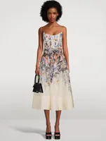 Tama Corset Midi Dress Floral Print