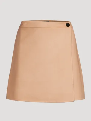 Wool And Cashmere Wrap Skirt